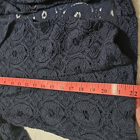 Cynthia Rowley Navy Lace Blazer Large - Picture 5 of 6